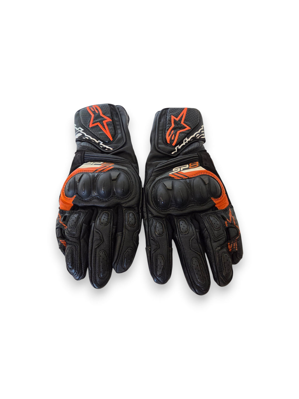 Gants Alpinestars SP-8 V3 Orange – Taille XL – Cuir Aéré, Très Bon État