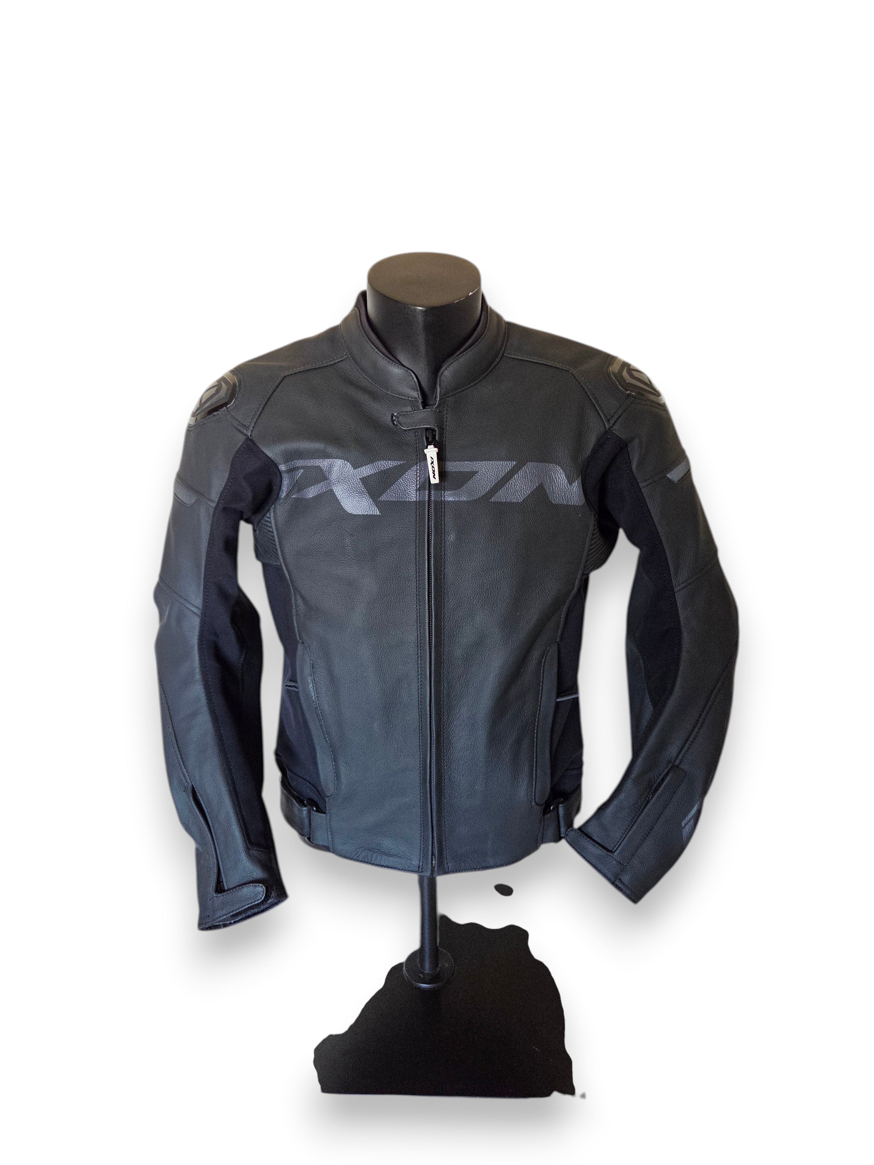 Veste Cuir Ixon Sparrow Grise – Taille M, Excellent État