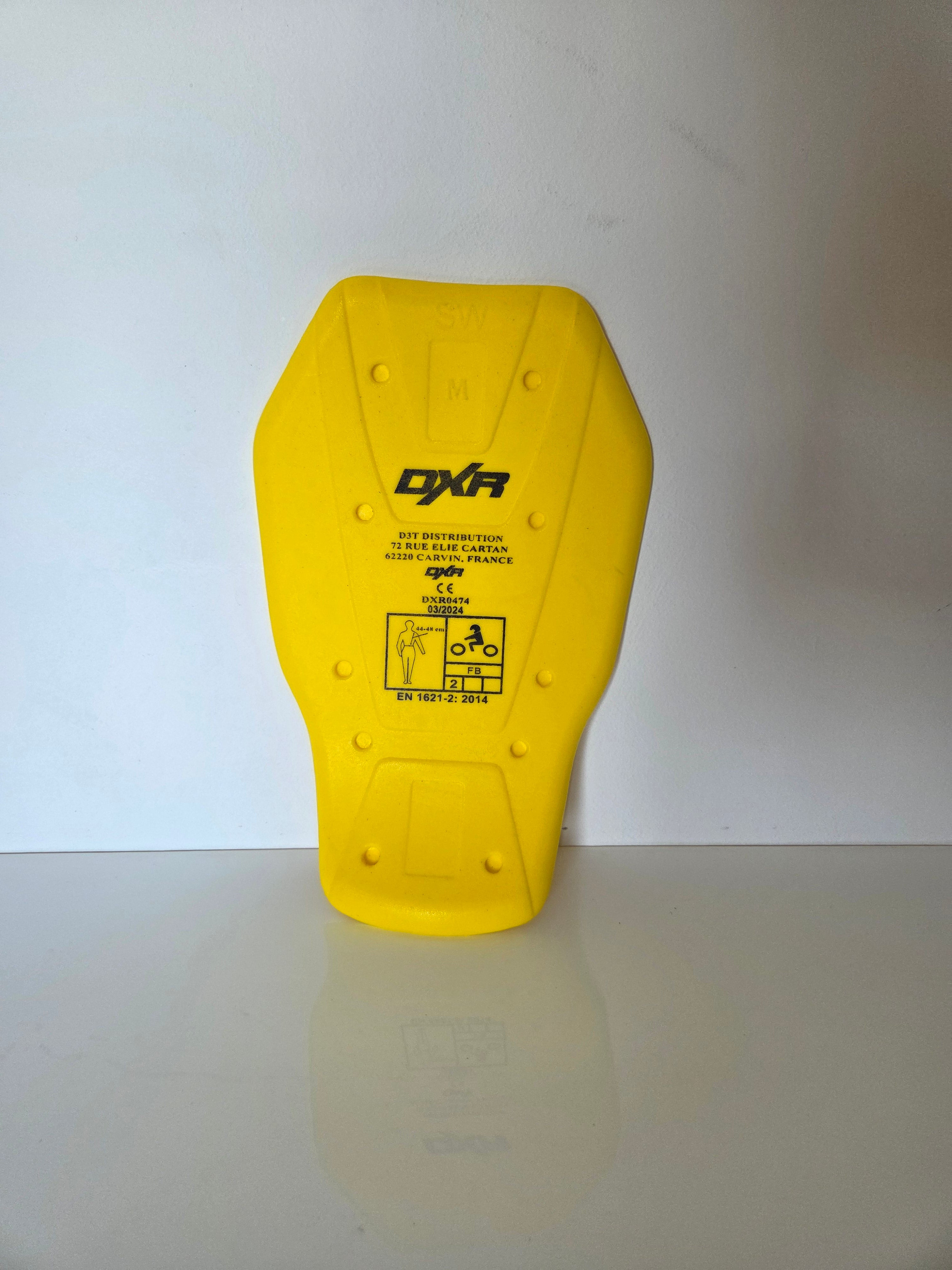 Dorsale DXR Jaune – Taille M – Protection Dorsale Homologuée CE